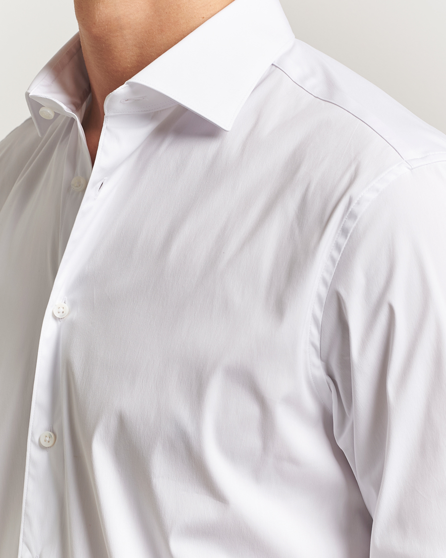 Mies | Kauluspaidat | Stenströms | Regular Fit Cotton Stretch Shirt White