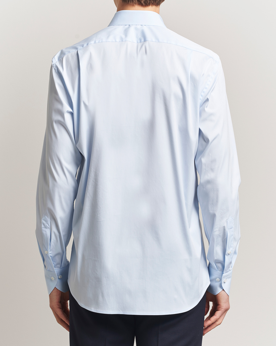 Mies | Kauluspaidat | Stenströms | Regular Fit Cotton Stretch Shirt Light Blue