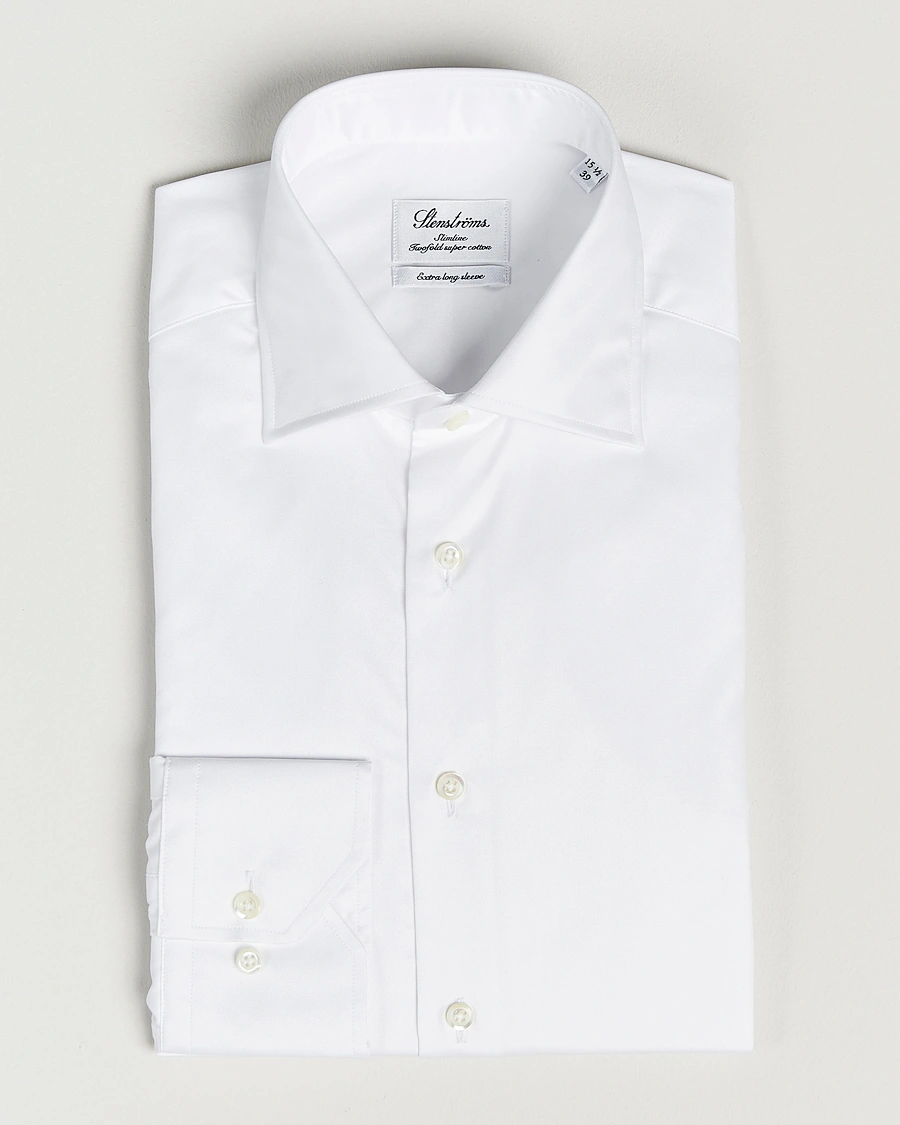 Mies | Kauluspaidat | Stenströms | Slimline X-Long Sleeve Shirt White