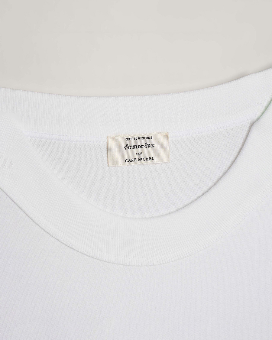 Mies | T-paidat | Armor Lux for Care of Carl | Armor-lux 2-Pack Heritage Callac T-Shirt White/White