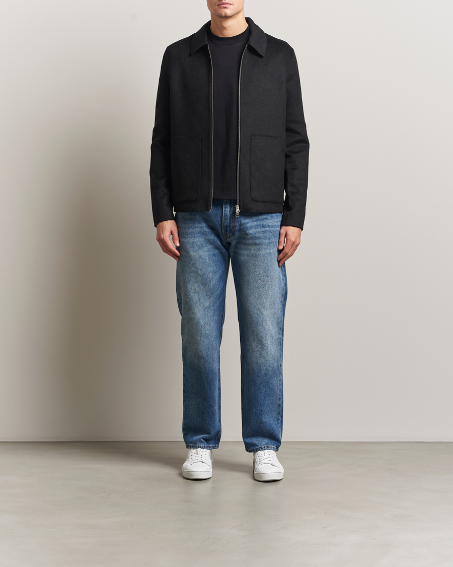 Mies | Takit | Samsøe Samsøe | Sapaulo Wool Full Zip Shirt Jacket Black
