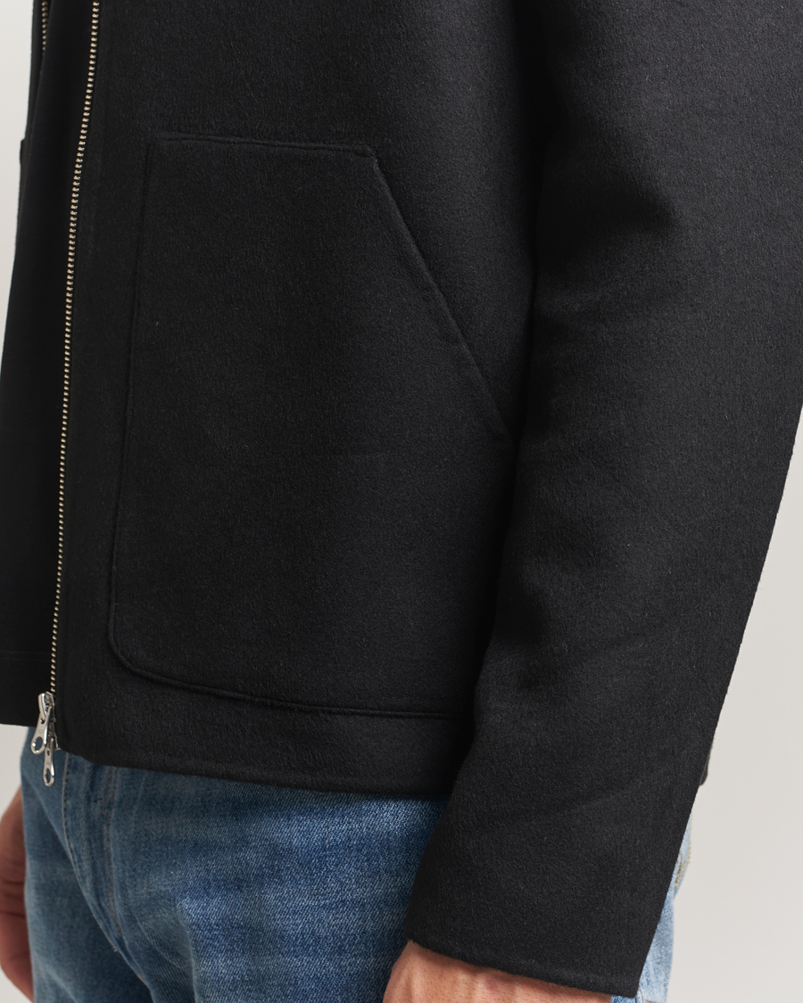 Mies | Takit | Samsøe Samsøe | Sapaulo Wool Full Zip Shirt Jacket Black