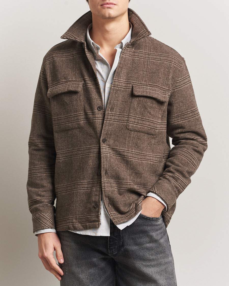 Mies | Kauluspaidat | Samsøe Samsøe | Castor Checked Overshirt Black Coffee