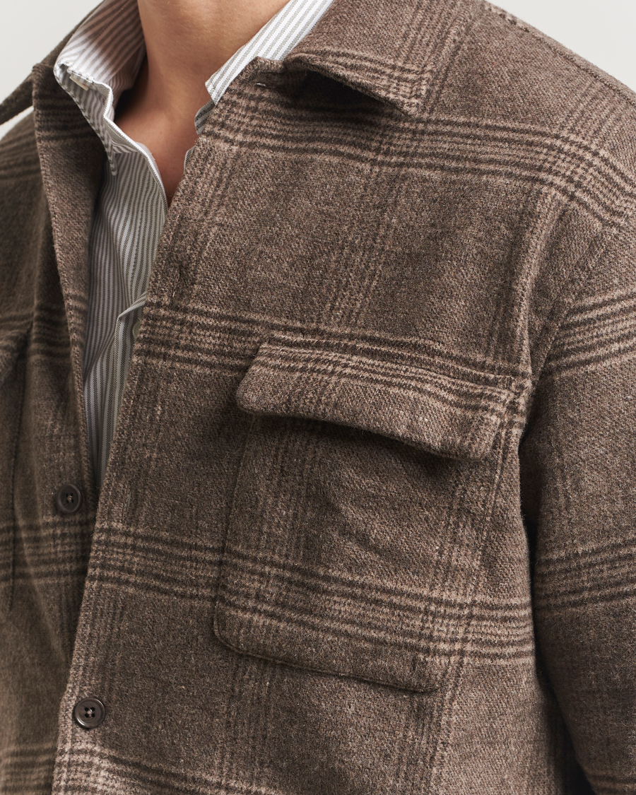 Mies | Kauluspaidat | Samsøe Samsøe | Castor Checked Overshirt Black Coffee