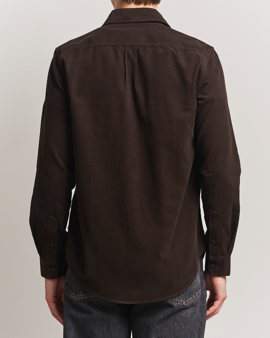 Mies | Kauluspaidat | Samsøe Samsøe | Liam Baby Cord Shirt Black Coffee