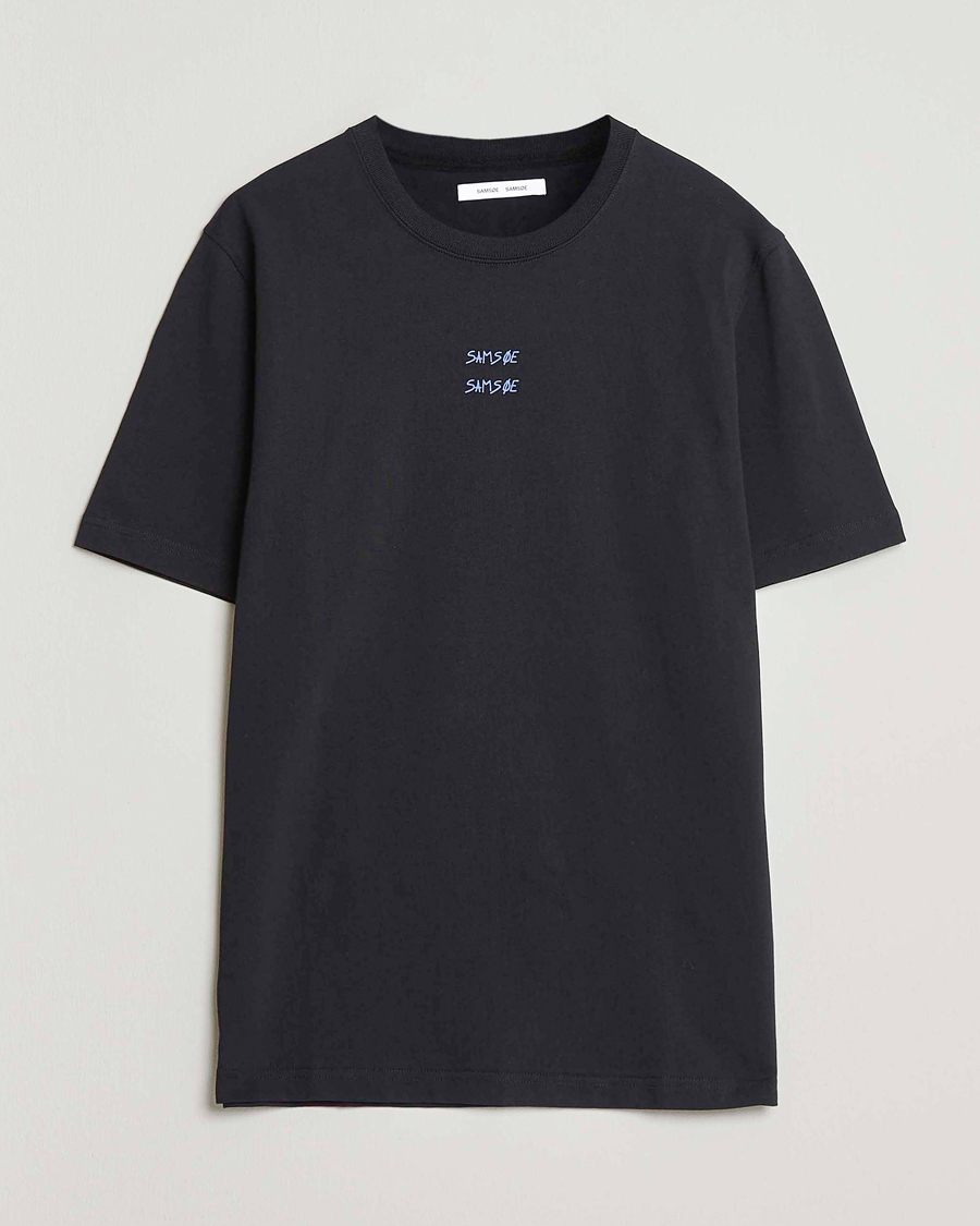 Mies | T-paidat | Samsøe Samsøe | Cards Printed Crew Neck T-Shirt Black
