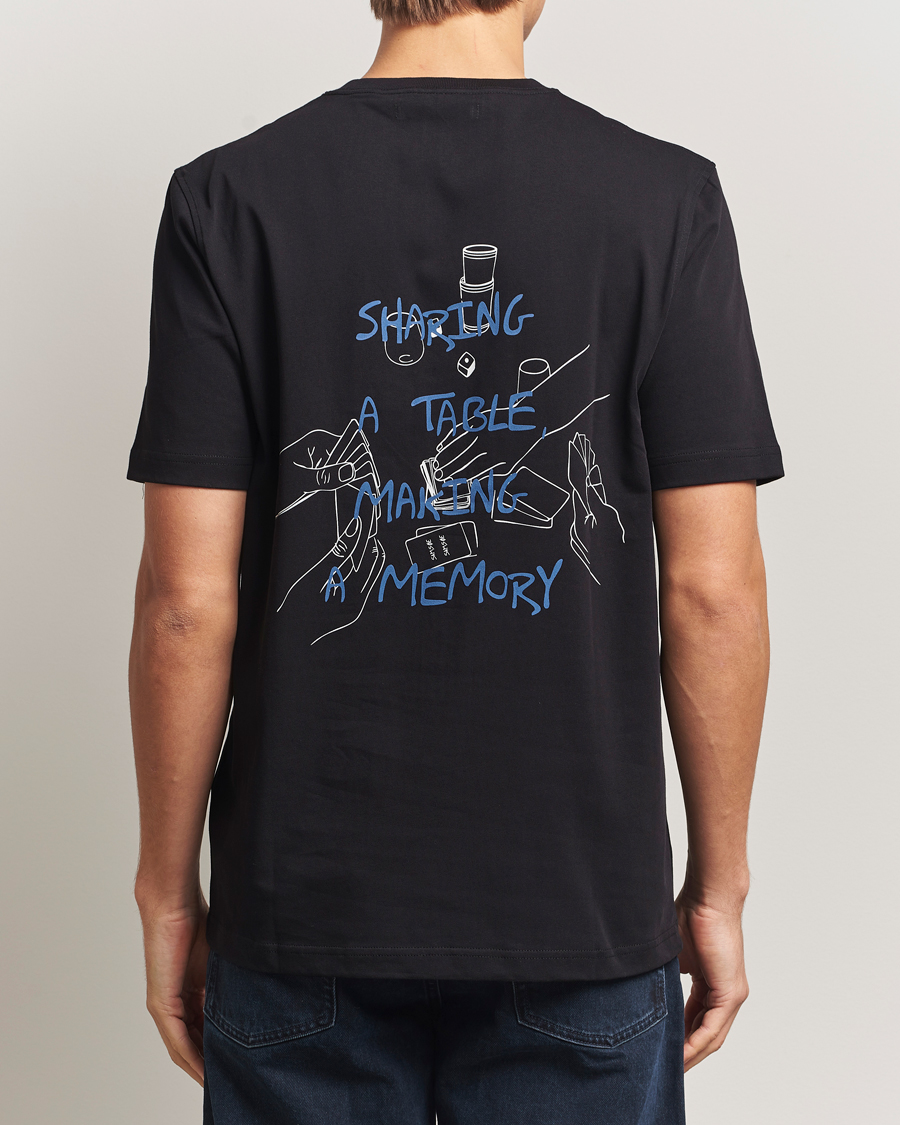 Mies | T-paidat | Samsøe Samsøe | Cards Printed Crew Neck T-Shirt Black