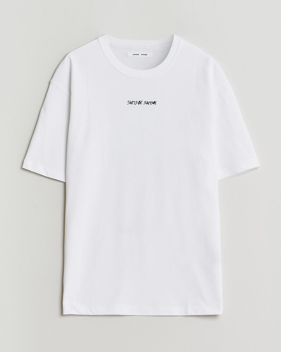 Mies | T-paidat | Samsøe Samsøe | Dinner Printed Crew Neck T-Shirt White