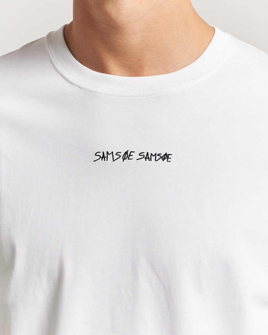 Mies | T-paidat | Samsøe Samsøe | Dinner Printed Crew Neck T-Shirt White