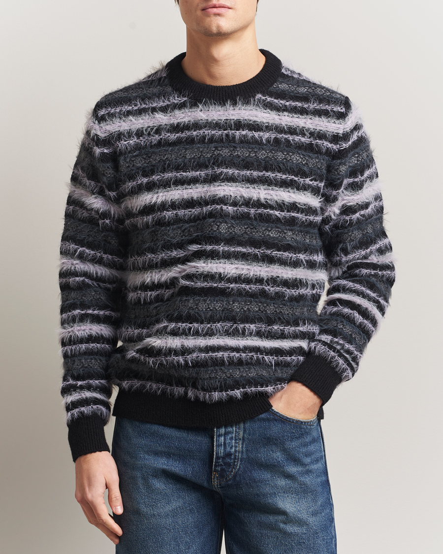 Mies | Puserot | Samsøe Samsøe | Finnley Striped Knitted Sweater Black Multi
