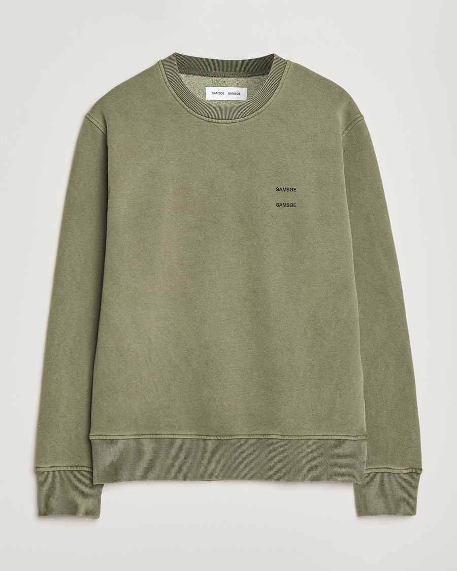 Mies | Puserot | Samsøe Samsøe | Joel Organic Cotton Washed Sweatshirt Castor Grey