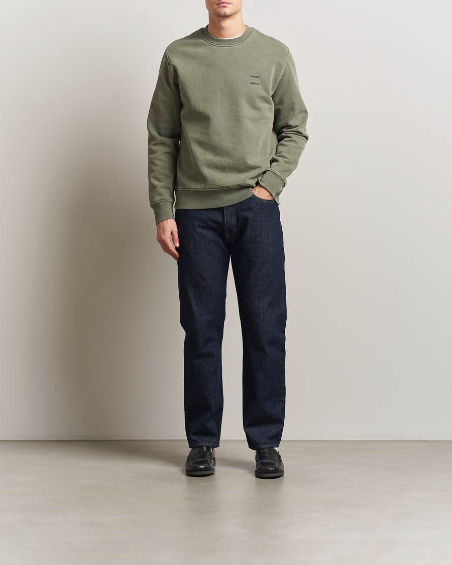 Mies | Puserot | Samsøe Samsøe | Joel Organic Cotton Washed Sweatshirt Castor Grey