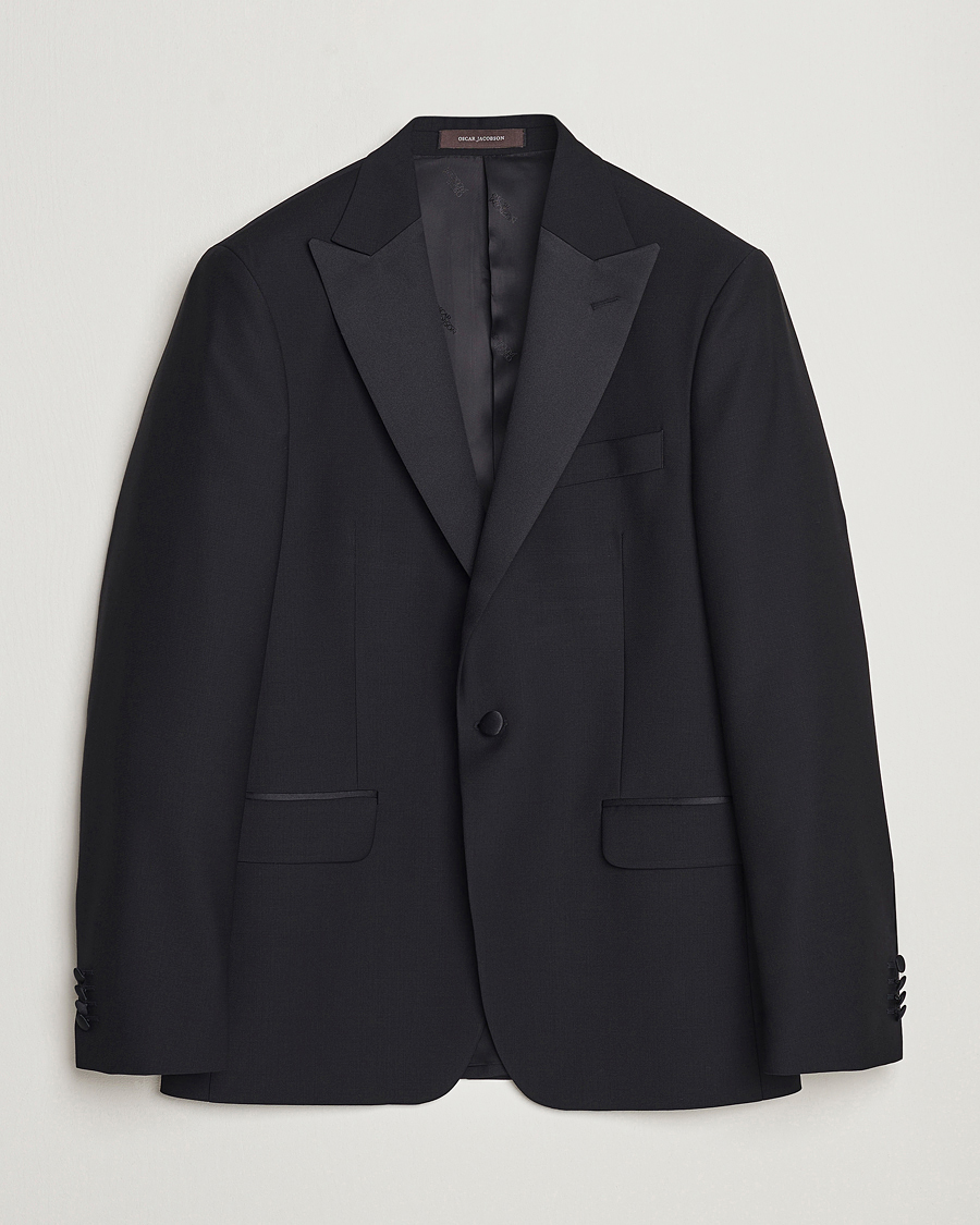 Mies | Pikkutakit | Oscar Jacobson | Frampton Wool Tuxedo Blazer Black