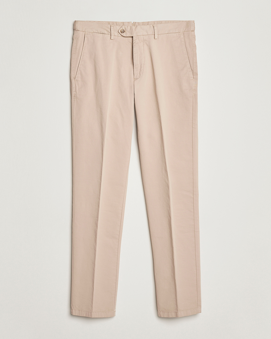 Mies | Housut | Oscar Jacobson | Danwick Cotton Trousers Beige
