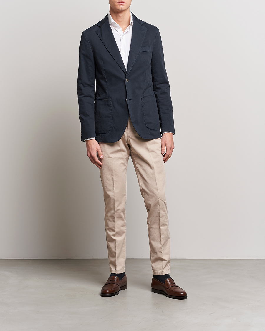 Mies | Housut | Oscar Jacobson | Danwick Cotton Trousers Beige