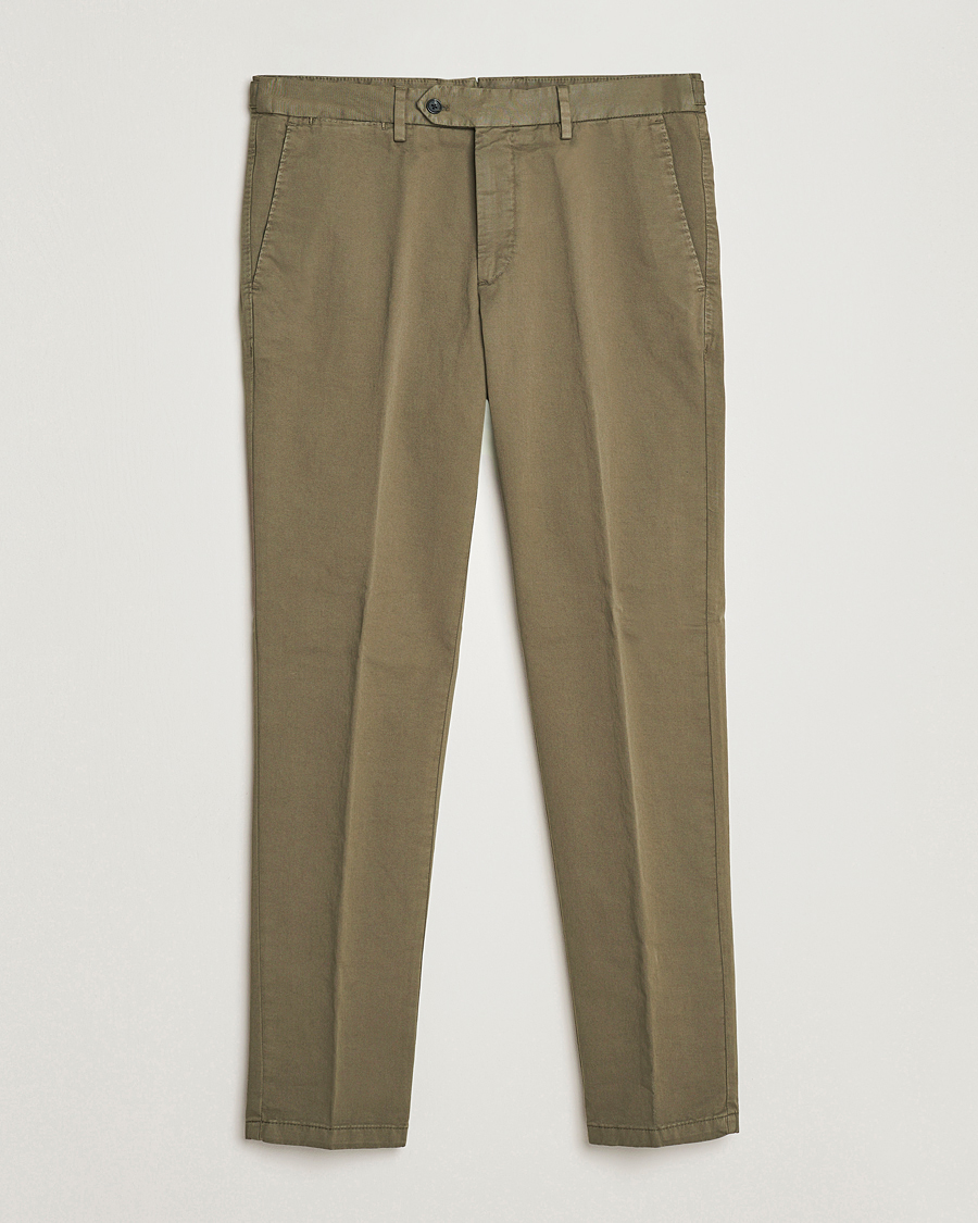Mies | Housut | Oscar Jacobson | Danwick Cotton Trousers Olive