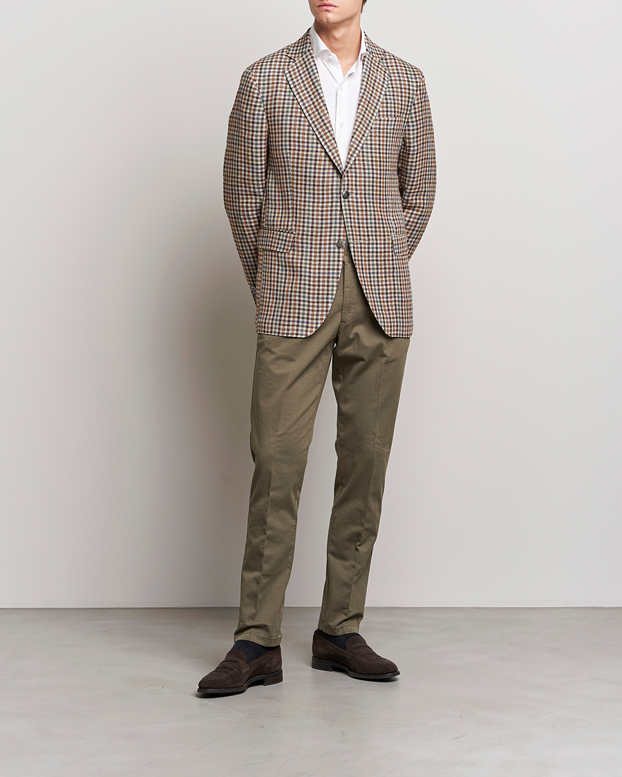 Mies | Housut | Oscar Jacobson | Danwick Cotton Trousers Olive