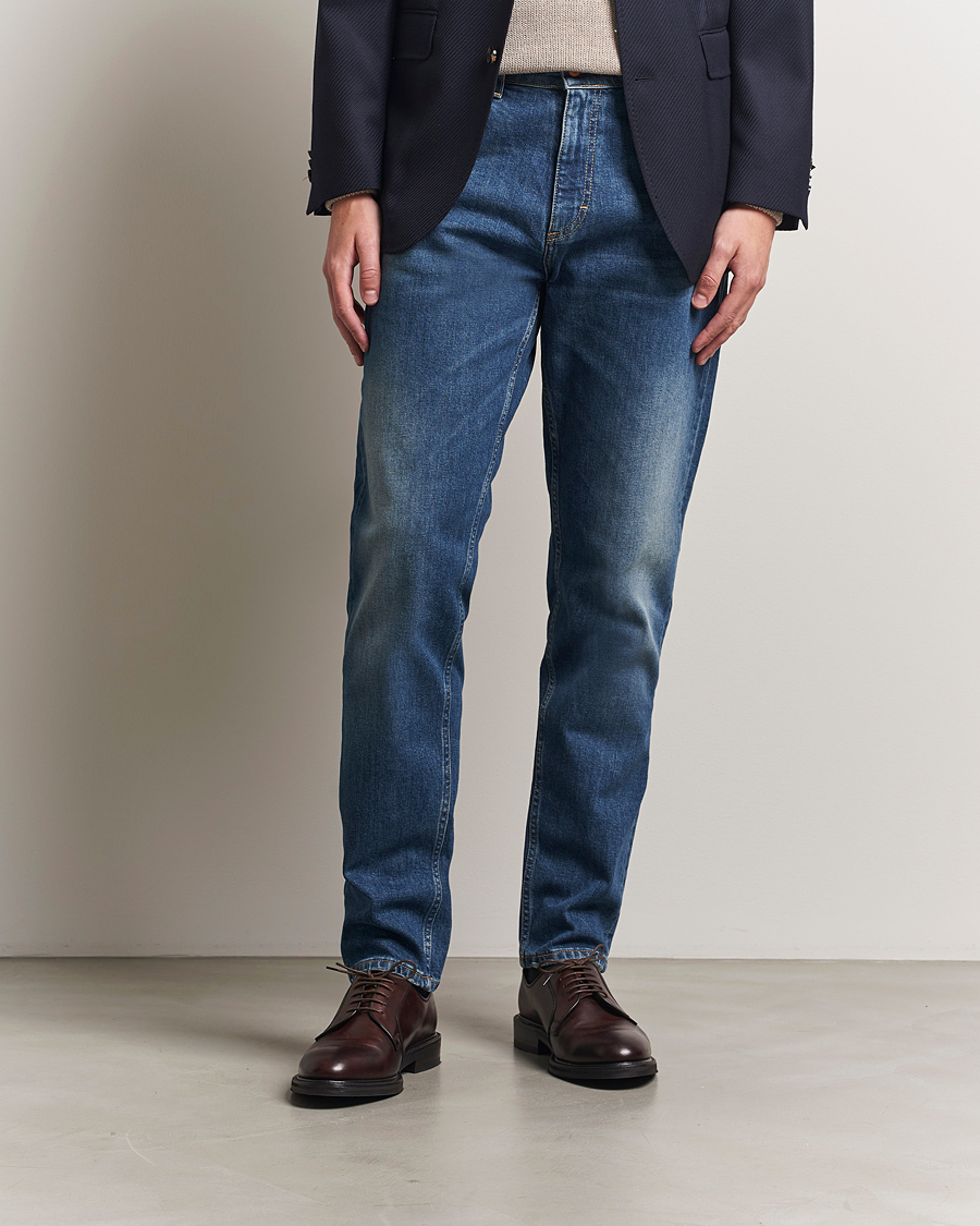 Mies | Housut | Oscar Jacobson | Karl Cotton Stretch Jeans Vintage Wash