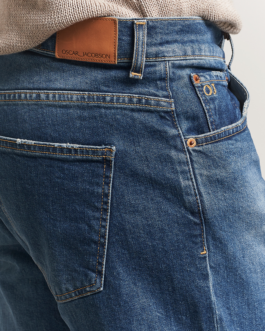 Mies | Housut | Oscar Jacobson | Karl Cotton Stretch Jeans Vintage Wash