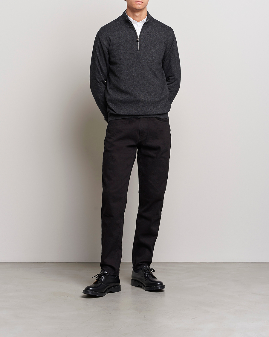 Mies | Housut | Oscar Jacobson | Karl Cotton Stretch Jeans Black