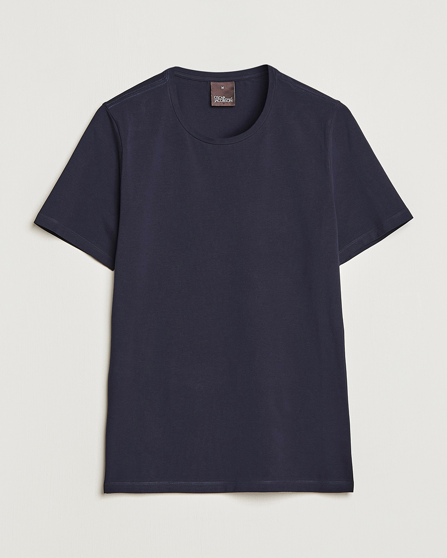 Mies | T-paidat | Oscar Jacobson | Kyran Cotton T-Shirt Navy