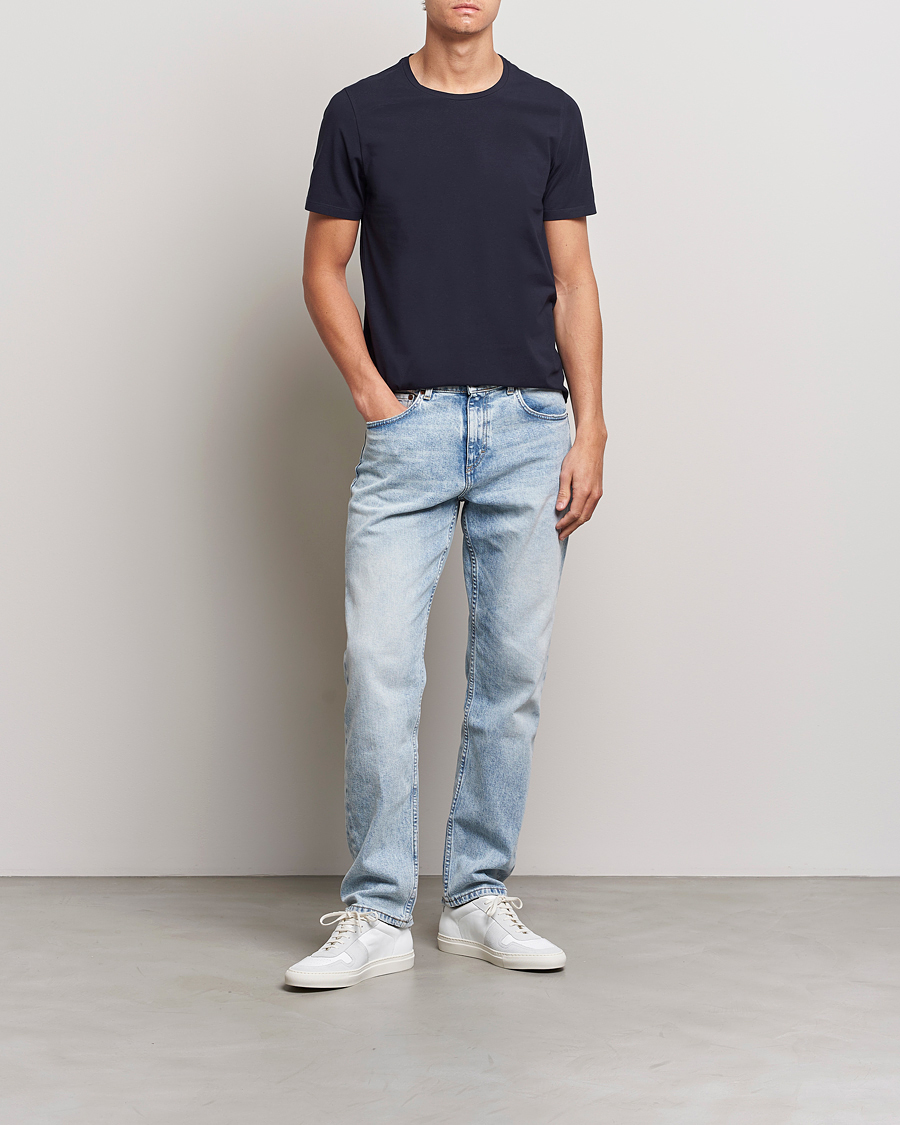 Mies | T-paidat | Oscar Jacobson | Kyran Cotton T-Shirt Navy