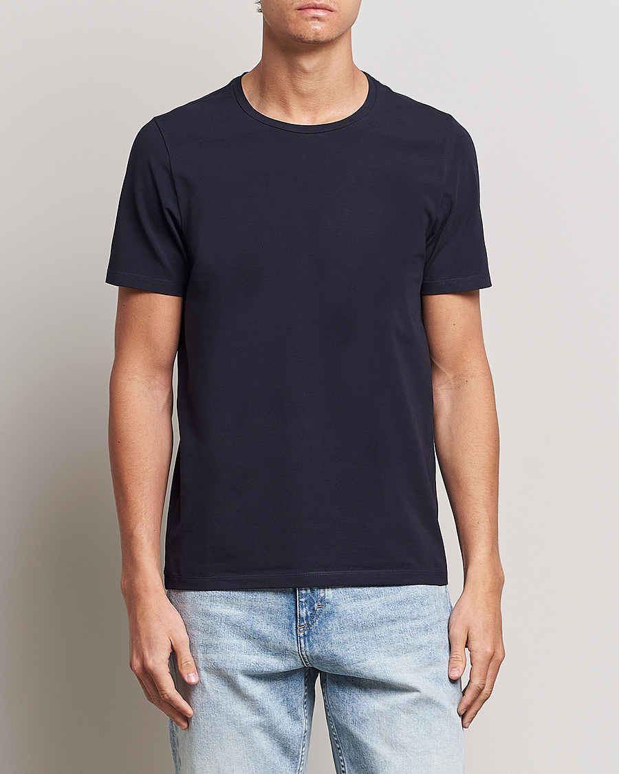 Mies | T-paidat | Oscar Jacobson | Kyran Cotton T-Shirt Navy