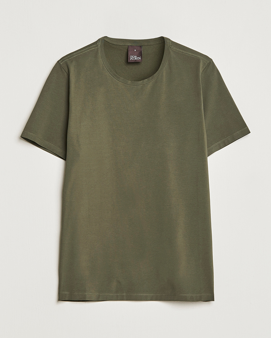 Mies | T-paidat | Oscar Jacobson | Kyran Cotton T-Shirt Green