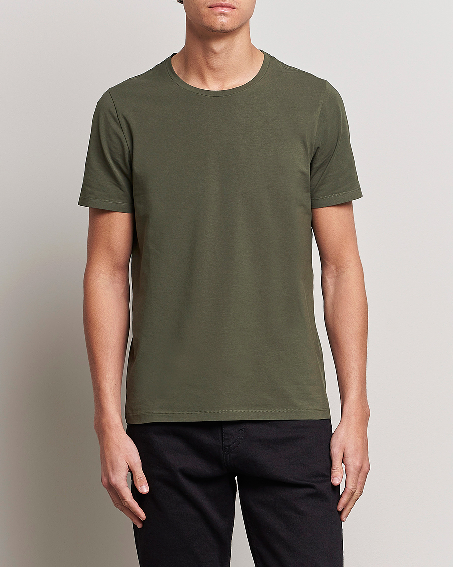 Mies | T-paidat | Oscar Jacobson | Kyran Cotton T-Shirt Green