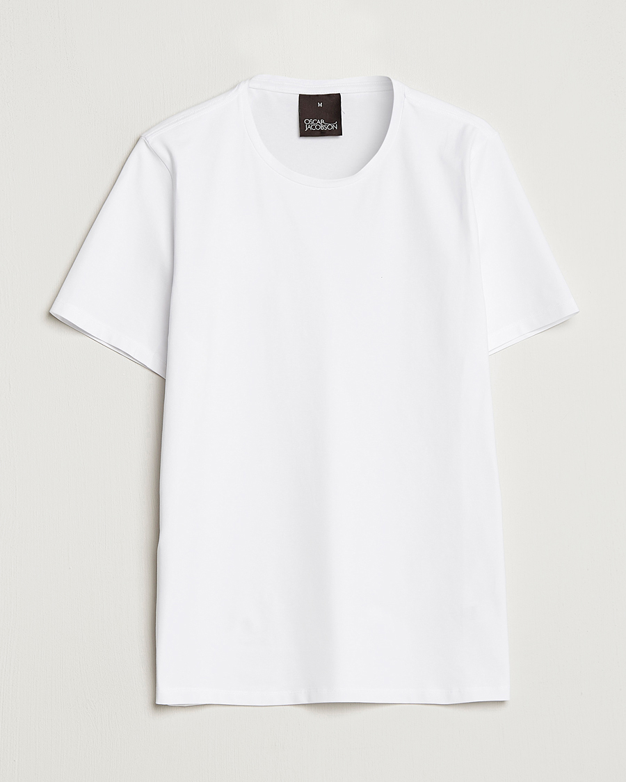 Mies | T-paidat | Oscar Jacobson | Kyran Cotton T-Shirt White