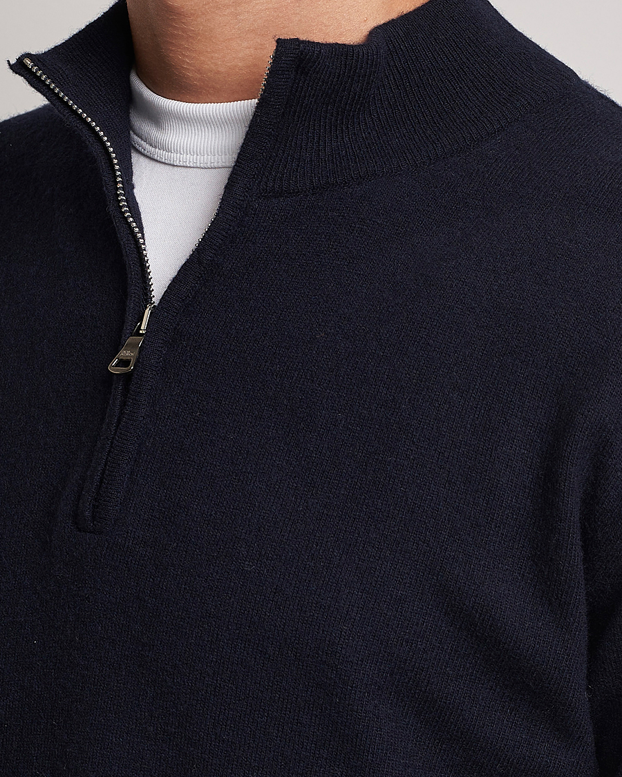 Mies | Puserot | Oscar Jacobson | Patton Wool Half-Zip Navy