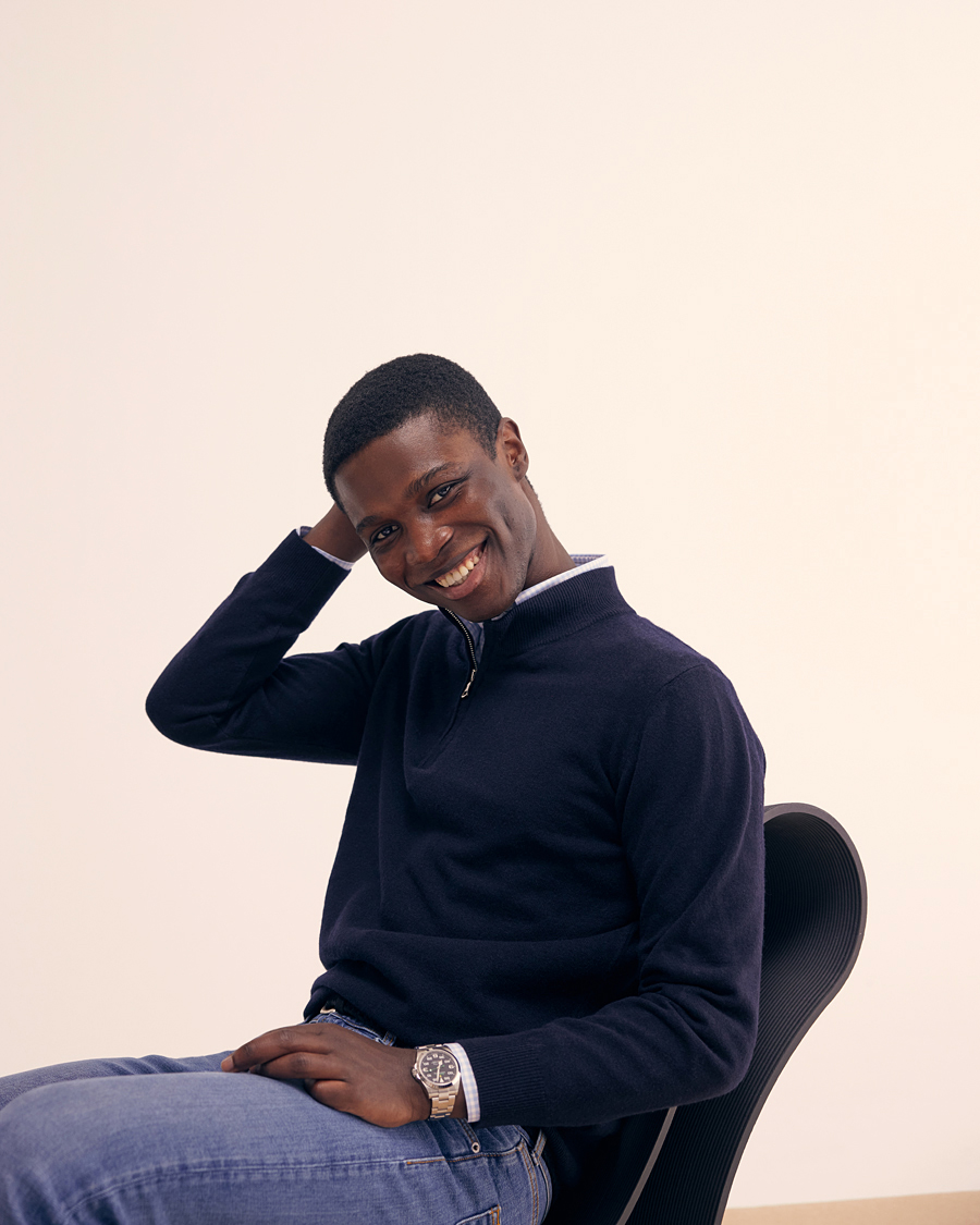 Mies | Puserot | Oscar Jacobson | Patton Wool Half-Zip Navy