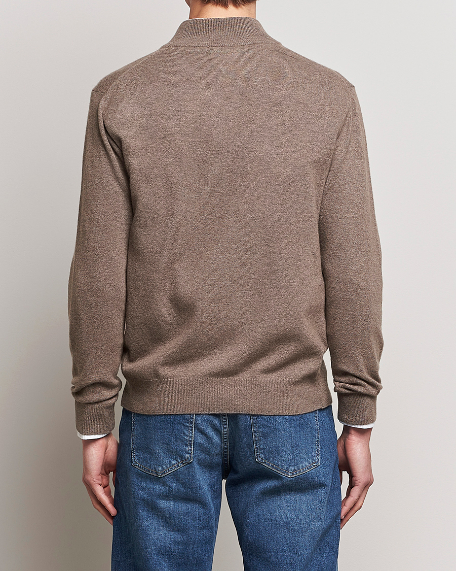 Mies | Puserot | Oscar Jacobson | Patton Wool Half-Zip Beige
