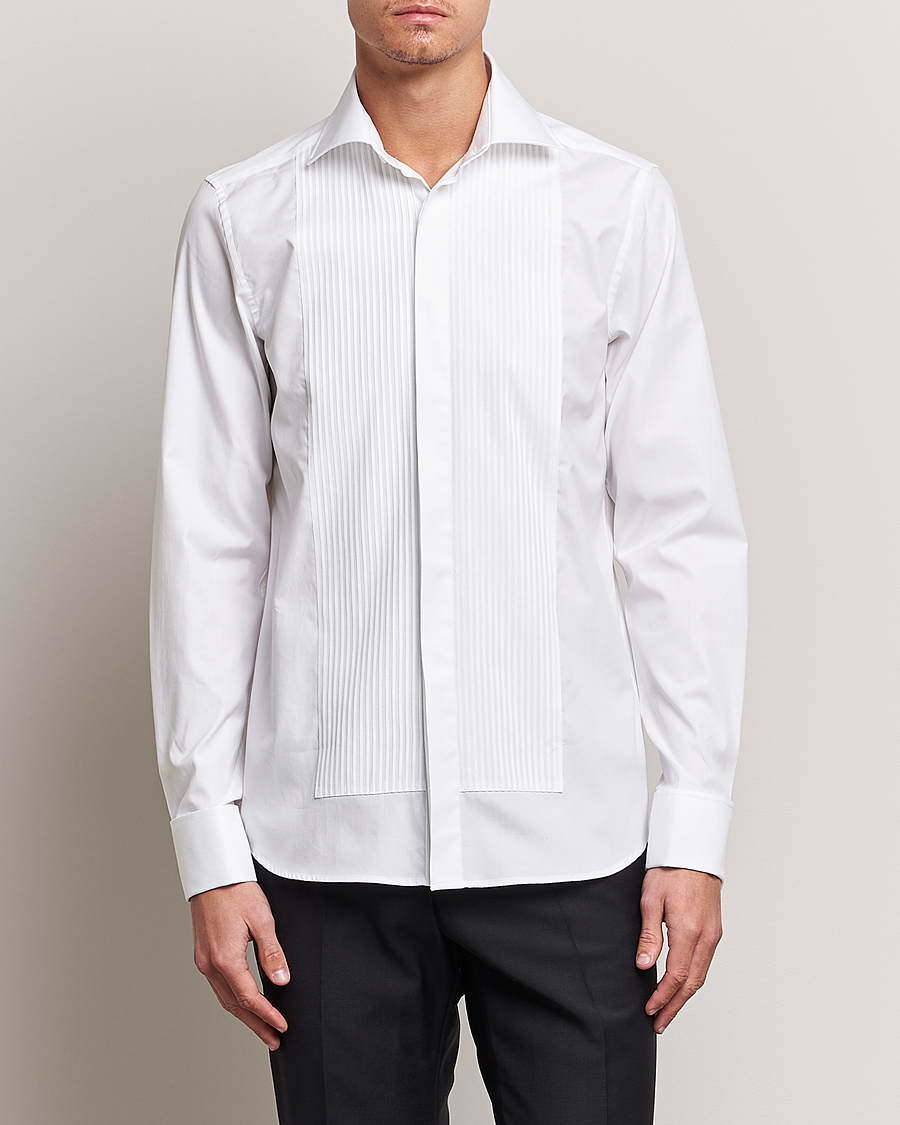 Mies | Kauluspaidat | Oscar Jacobson | Slim Fit Cut Away Tuxedo Double Cuff White