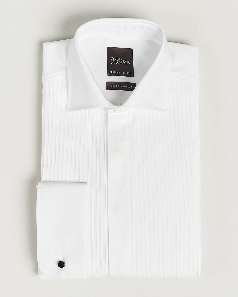 Mies | Kauluspaidat | Oscar Jacobson | Reg Fit Cut Away Tuxedo Double Cuff White