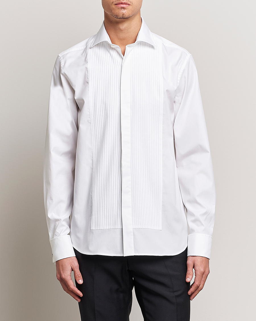 Mies | Kauluspaidat | Oscar Jacobson | Reg Fit Cut Away Tuxedo Double Cuff White