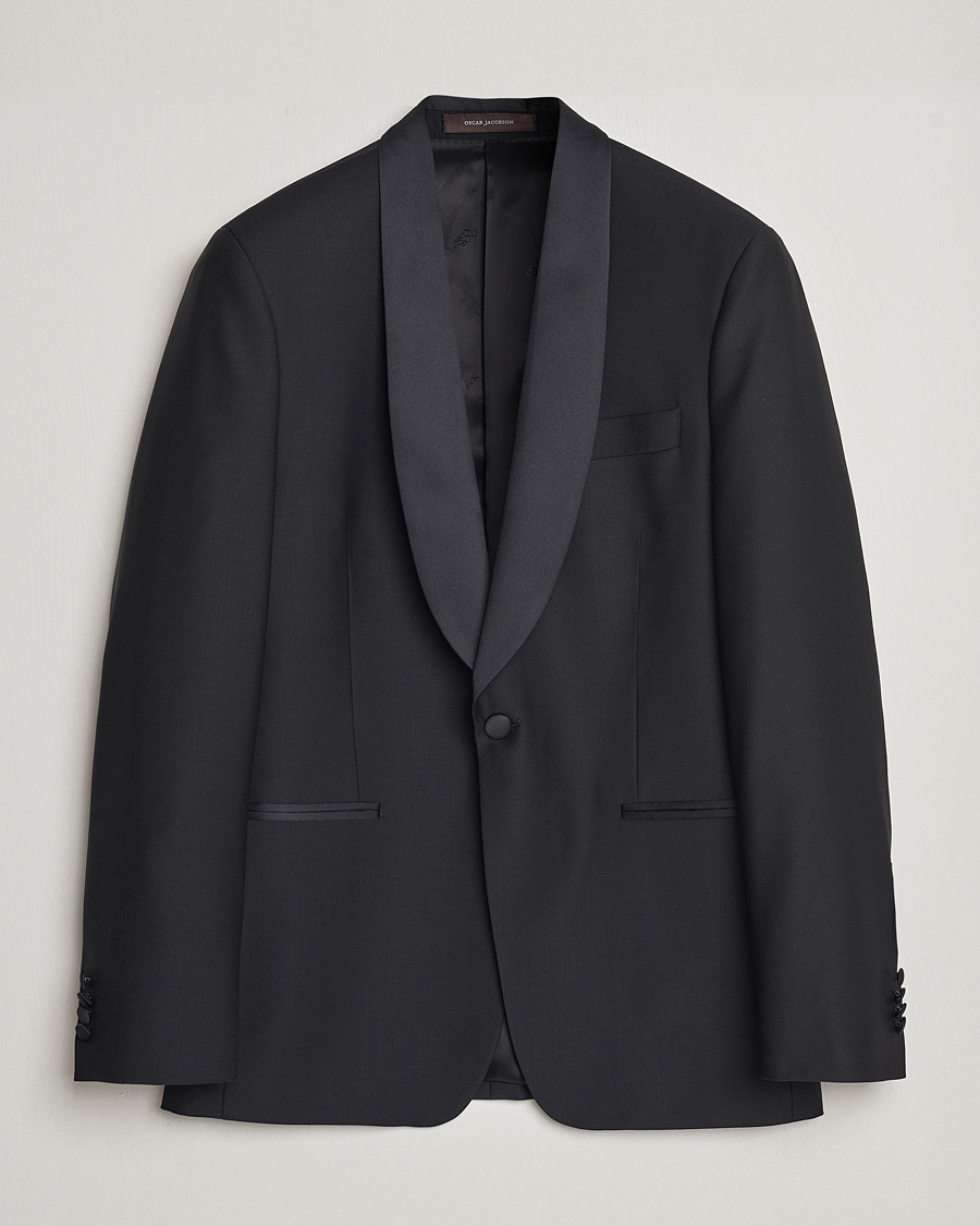 Mies | Pikkutakit | Oscar Jacobson | Figaro Wool Tuxedo Blazer Black