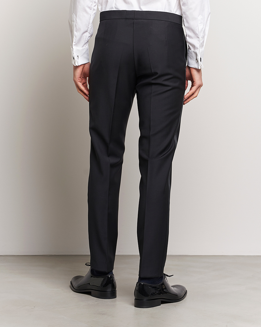 Mies | Housut | Oscar Jacobson | Denz Wool Tuxedo Trousers Black
