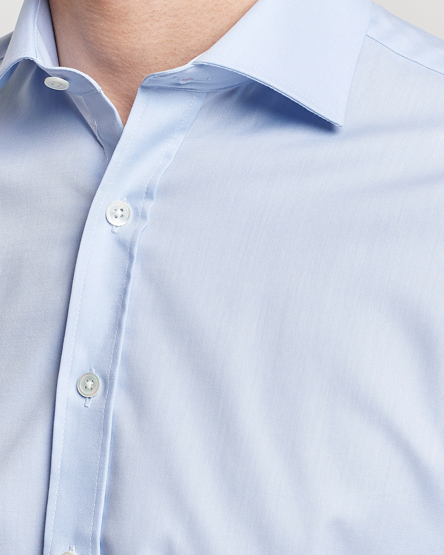Mies | Kauluspaidat | Oscar Jacobson | Slim Fit Cut Away Non Iron Twill Light Blue