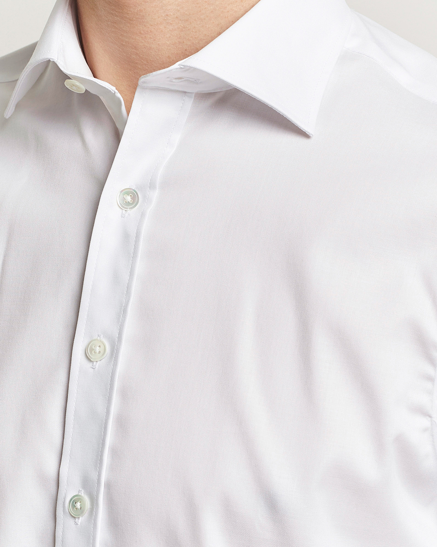 Mies | Kauluspaidat | Oscar Jacobson | Slim Fit Cut Away Non Iron Twill White