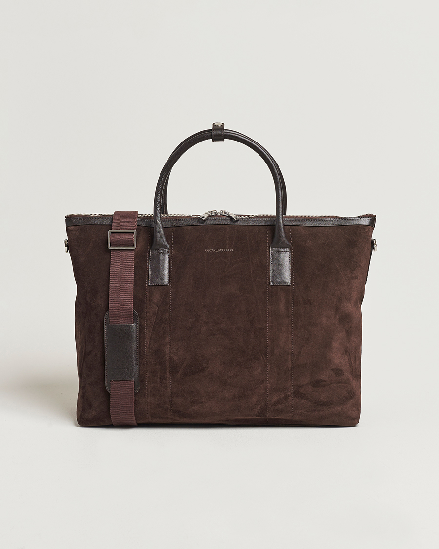 Mies | Oscar Jacobson Weekend Bag Soft Leather Chocolate Brown | Oscar Jacobson | Weekend Bag Soft Leather Chocolate Brown