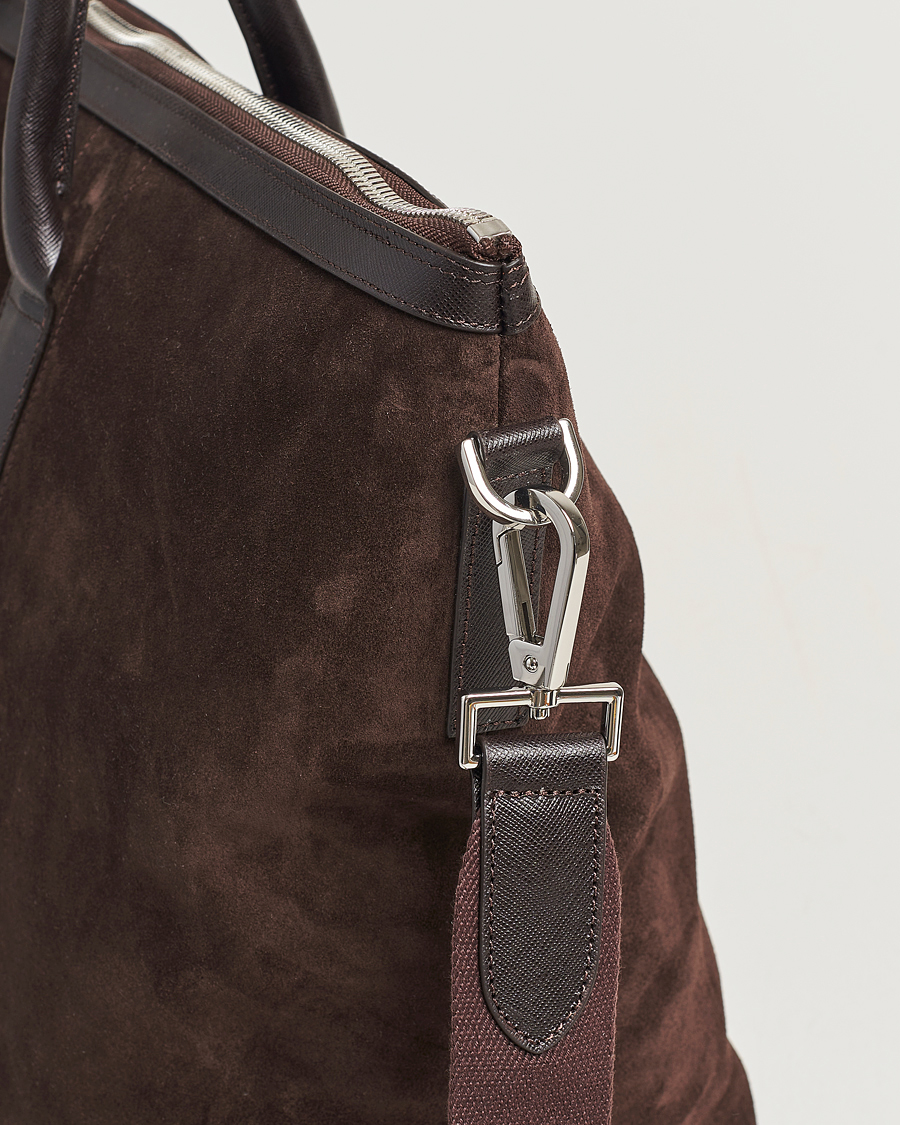 Mies | Laukut | Oscar Jacobson | Weekend Bag Soft Leather Chocolate Brown