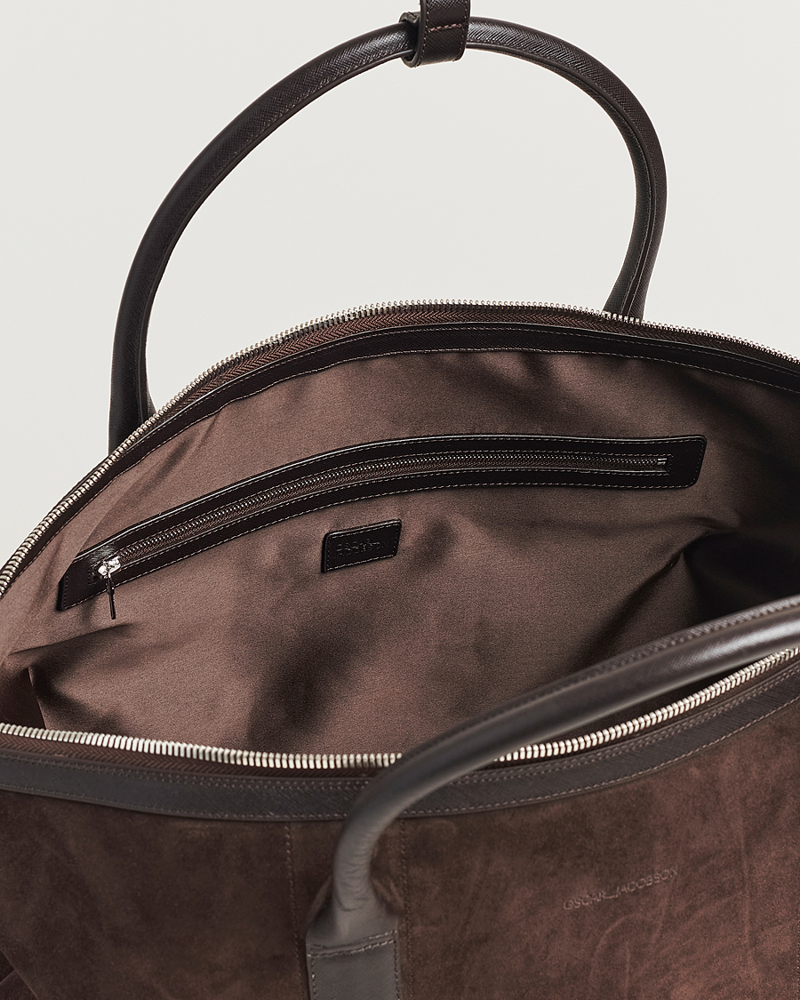 Mies | Oscar Jacobson Weekend Bag Soft Leather Chocolate Brown | Oscar Jacobson | Weekend Bag Soft Leather Chocolate Brown