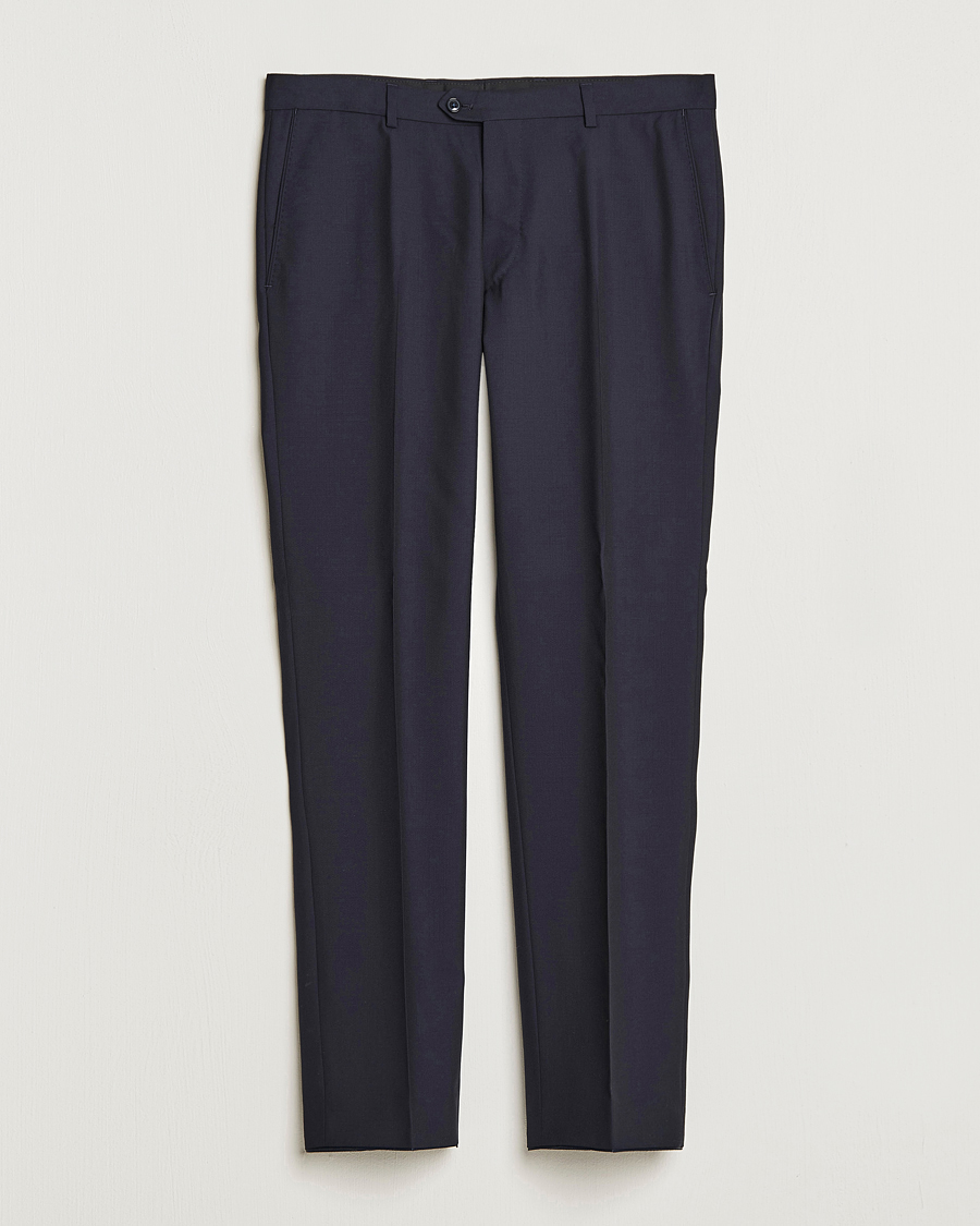 Mies | Housut | Oscar Jacobson | Denz Wool Trousers Navy