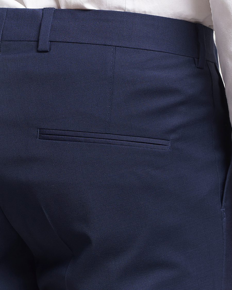 Mies | Housut | Oscar Jacobson | Denz Wool Blend Trousers Navy