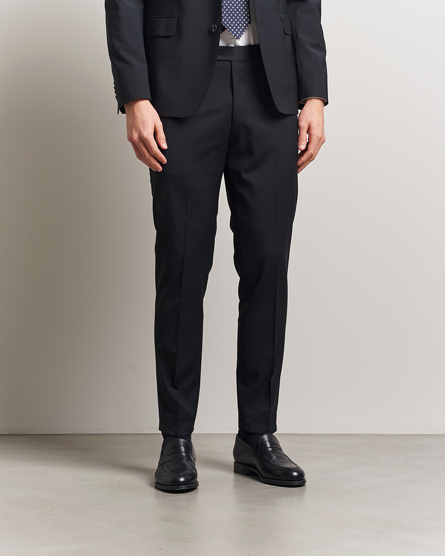 Mies | Housut | Oscar Jacobson | Denz Wool Blend Trousers Black