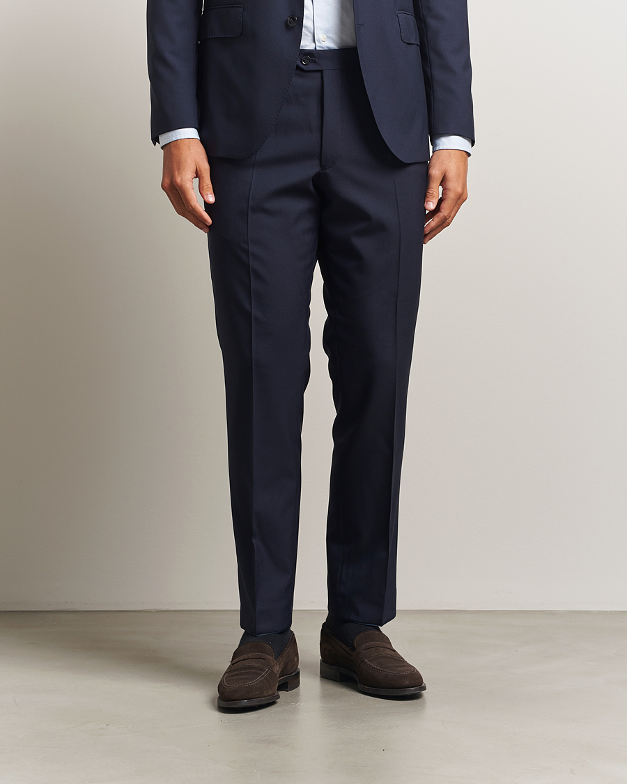 Mies | Housut | Oscar Jacobson | Dandy Wool Trousers Blue