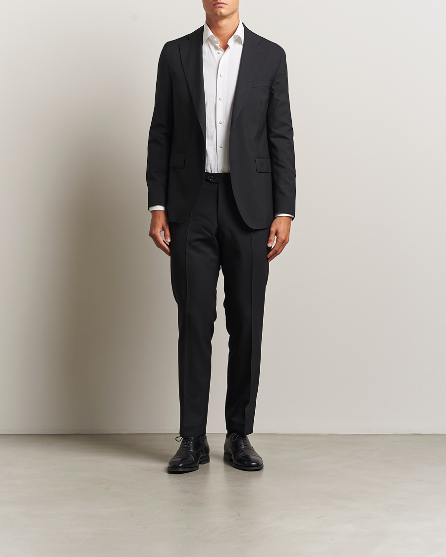 Mies | Housut | Oscar Jacobson | Dandy Wool Trousers Black