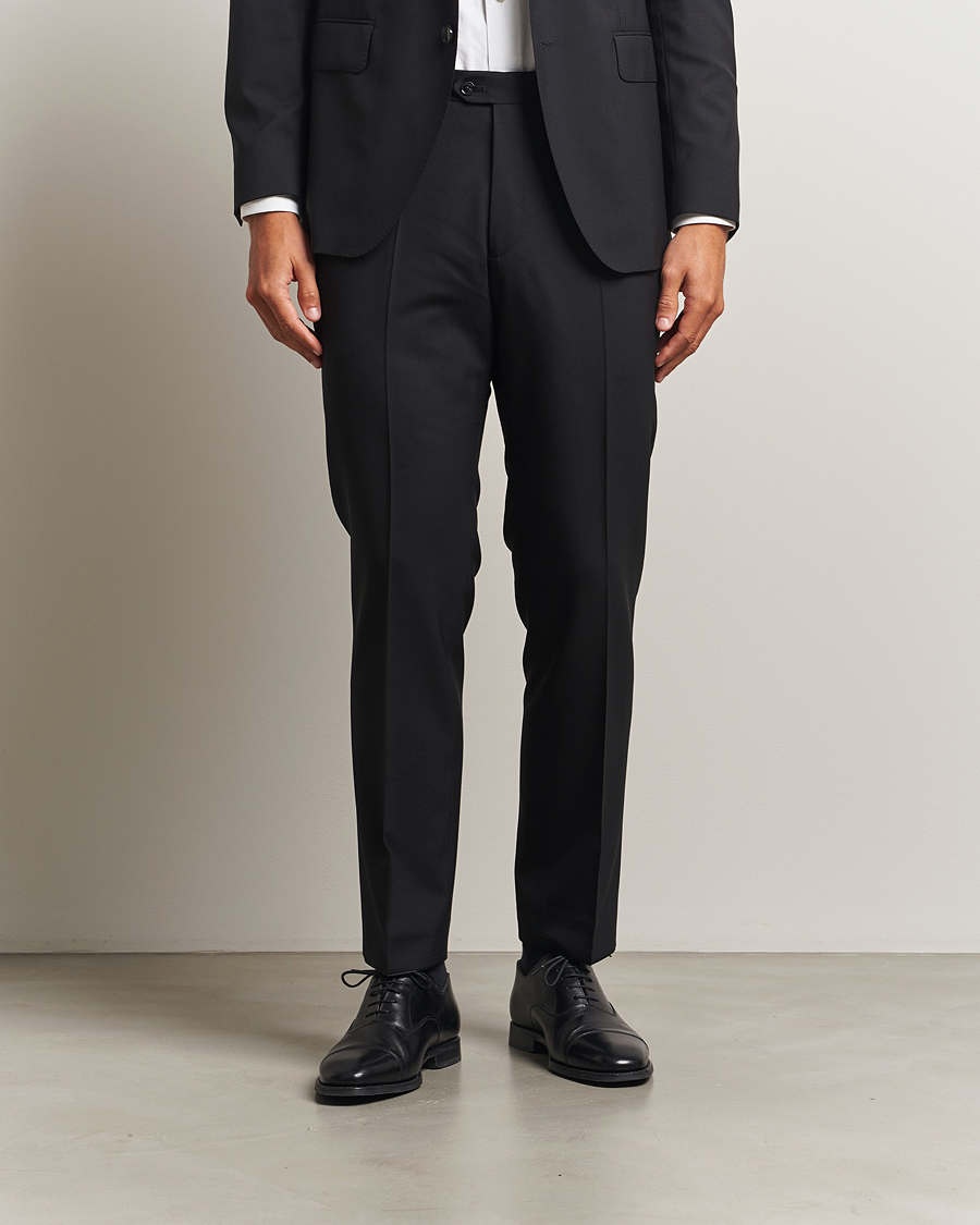 Mies | Housut | Oscar Jacobson | Dandy Wool Trousers Black