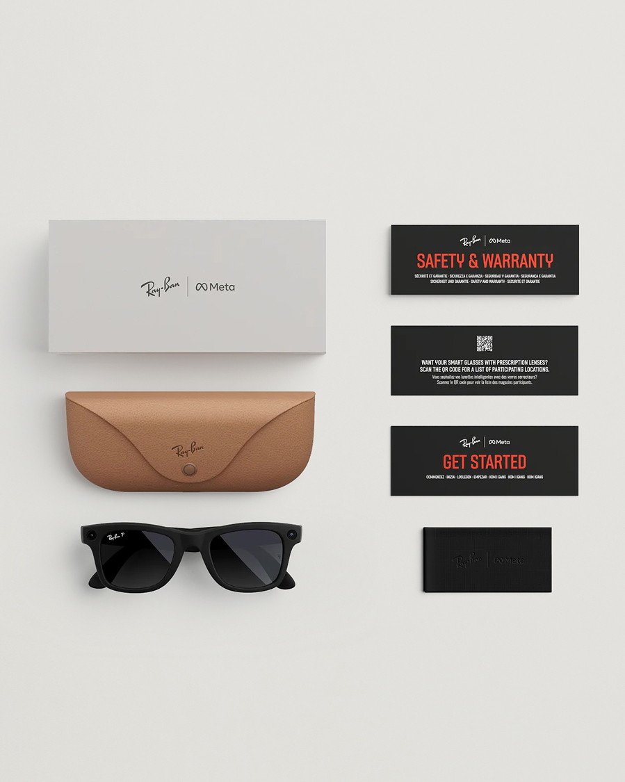 Mies | Aurinkolasit | Ray-Ban | Wayfarer Meta 53 Sunglasses Matte Black
